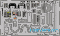 Photo-etched set 1/72 Rafale C Color, for HobbyBoss kit