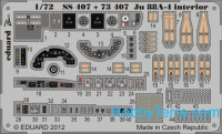 Photo-etched set 1/72 Junkers Ju 88A-4 interior (self adhesive), for Revell kit