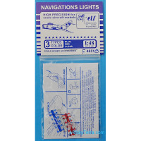 Navigation lights: Blue, red, clear, 12x3 pcs.