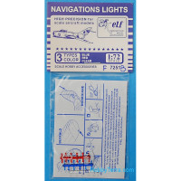 Navigation lights: Blue, red, clear, 12x3 pcs.