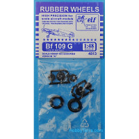 Rubber wheels 1/48 for Bf 109 G, version A