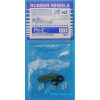 Rubber wheels 1/72 for Po-2