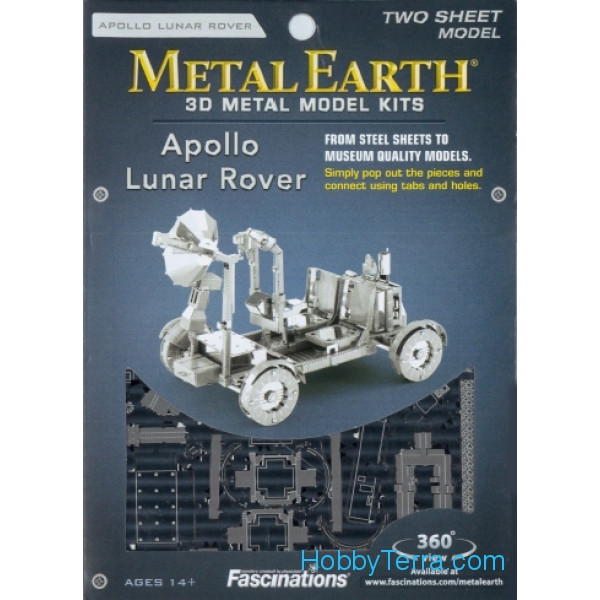 金属　３Dパズル　完成品 3D金属パズル。Apollo Lunar Rover Fascinations 094 HobbyTerra.com