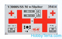 ICM  35414 V3000S/SS M Maultier with shelter, German ambulance truck