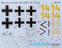 ICM  48105 Messerschmitt Bf-109 F4Z/Trop WWII German fighter