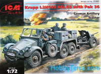 Krupp L2H143 Kfz.69 German tractor with PaK-36 gun