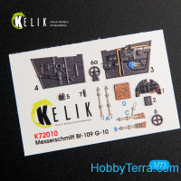 Kelik 3D decals  72010 Decal for BF109-10G (interior), FineMolds kit