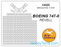 Mask 1/144 for Boeing 747-8, for Revell kit