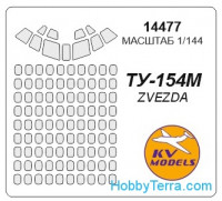 Mask 1/144 for Tupolev Tu-154M, for Zvezda kit