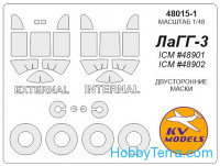 Mask for LAGG-3 (all mods / double sided) + wheels, for ICM kit