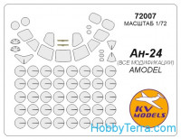 Mask 1/72 for Antonov An-24, for Amodel kit