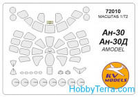 Mask 1/72 for Antonov An-30, for Amodel kit