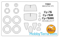 Mask 1/72 for Su-7 and wheels masks, for Modelsvit kit