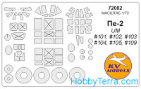 Mask 1/72 for Petlyakov Pe-2, for UM kit