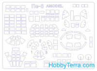 Mask 1/72 for Petlyakov Pe-8, for Amodel kit