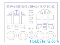 Mask 1/72 for Bf-109 E-3/E-4/E-7 and wheels masks, for ICM kit