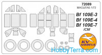 Mask 1/72 for Bf-109 E-3/E-4/E-7, for ICM kit