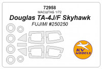 Mask 1/72 for Douglas TA-4J/F Skyhawk + wheels masks (Fujimi)