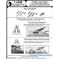 Master  48-014 German aircraft machine gun MG 131 (13mm) barrels, 2pcs