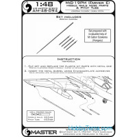 Master  48-094 MiG-19PM (Farmer E) - missile rails nose parts, 4pcs & Pitot Tube