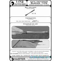 Master  72-069 Static dischargers - type used on modern Sukhoi jets (Su-27, Su-30, Su-33, Su-34)