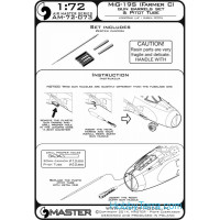 Master  72-073 MiG-19S (Farmer C) - gun barrels set, & Pitot Tube