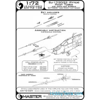 Master  72-106 Su-17, Su-20, Su-22 (Fitter) - Pitot Tubes (optional parts for all versions) and 30mm gun