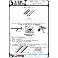 Master  35-004 Browning M1919 .30 cal machine gun barrels - two piece muzzle (conical shape), 2pcs