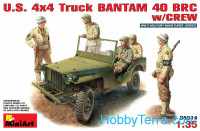 U.S. 4x4 truck BANTAM 40 BRC with crew