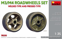 Wheels Set for tank M3/M4. Welded type and pressed type