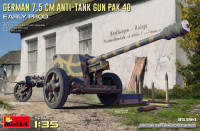 German 7.5cm Anti-Tank Gun PAK 40. Early Prod