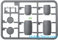 Miniart  35590 Plastic Barrels & Cans