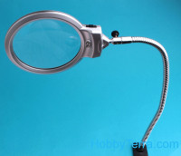 Lens on metal holder, with backlight