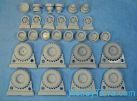 Whells set 1/35 YA-190 tyres for KrAZ-214, for Roden kit