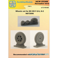 Wheels set 1/72 for Bf-109 F-2/4,G-2