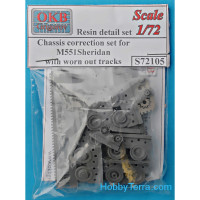 Chassis correction set for M551 Sheridan, with worn out tracks