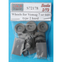 Wheels set 1/72 for Vomag 7 or 660, type 2 hard