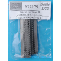 Tracks 1/72 for Tiger II,Jagtiger,E50,E75,Lowe, Kgs24/800/300, type 1