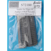 Tracks 1/72 for Tiger II,Jagtiger,E50,E75,Lowe, Kgs24/800/300, type 2