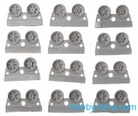 OKB Grigorov  S72193 Wheels set 1/72 for T-72 late / T-90 early tanks