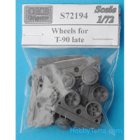 Wheels set 1/72 for T-90 tank, late