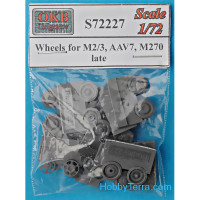 Wheels set 1/72 for M2/3, AAV7, M270, late