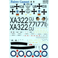 Decal 1/48 for Fairey Gannet