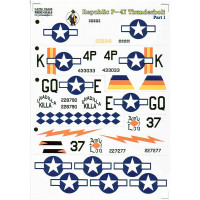 Decal 1/72 for Republic P-47 Thunderbolt, Part 1