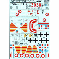 Decal 1/72 for Dewoitine D.520