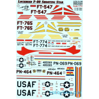 Decal 1/72 for F-80 Shooting Star