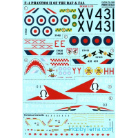 Decal 1/72 for F-4 Phantom II of the RAF & FAA