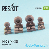 Wheels set 1/35 for Mi-24 (Mi-35), for Trumpeter kit