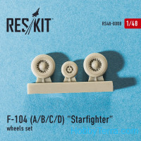 RESKIT  48-0008 Wheels set 1/48 for F-104 (A/B/C/D) Starfighter