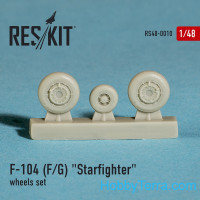 RESKIT  48-0010 Wheels set 1/48 for F-104 (F/G) Starfighter